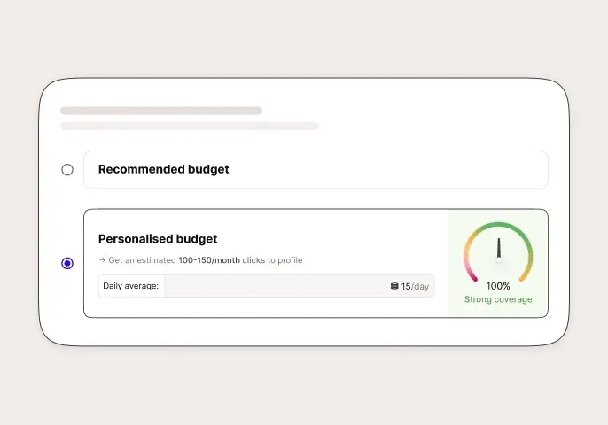 Illustration for defining your campaign budget