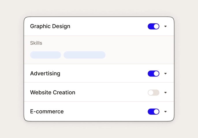 Illustration for selecting your services